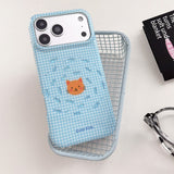 Boogzel Apparel Cute Kitty Gingham iPhone Case, view 2