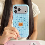 Boogzel Apparel Cute Kitty Gingham iPhone Case, view 3