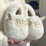 Boogzel Apparel Cute Lamb Fluffy Slippers, view 2
