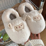 Boogzel Apparel Cute Lamb Fluffy Slippers, view 3