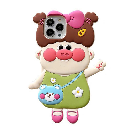 Boogzel Apparel Cute Pig Girl IPhone Case