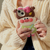 Boogzel Apparel Cute Pig Girl IPhone Case, view 2