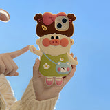 Boogzel Apparel Cute Pig Girl IPhone Case, view 4