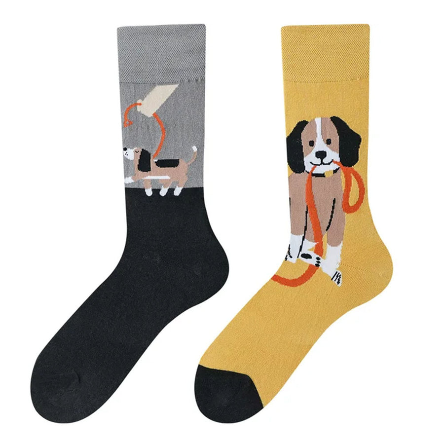 Boogzel Apparel Cute Puppy Mismatched Socks