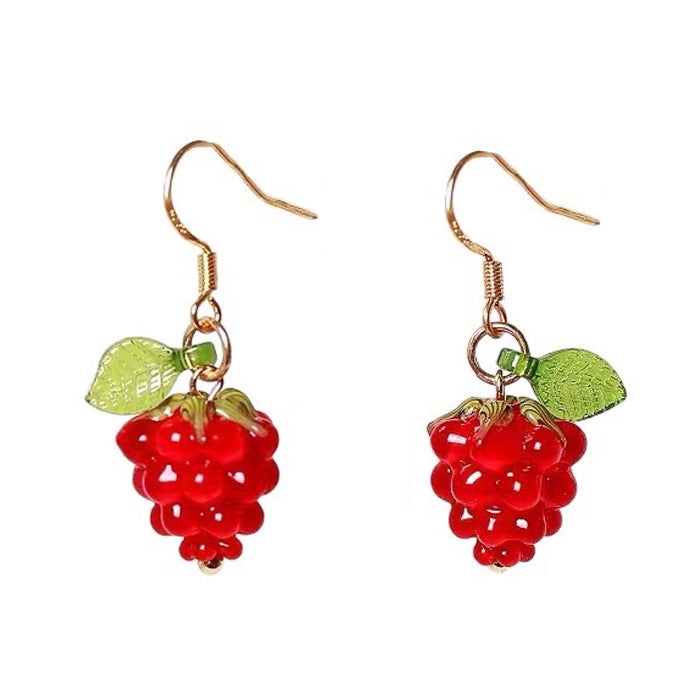 Boogzel Apparel Cute Raspberry Earrings
