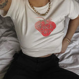 Boogzel Apparel Cute Strawberry Crop Top, view 4