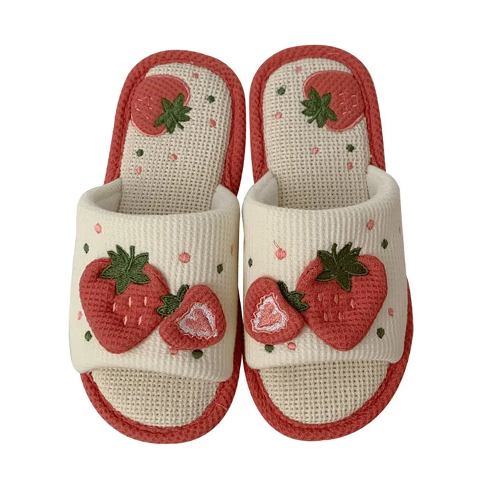Boogzel Apparel Cute Strawberry Slippers