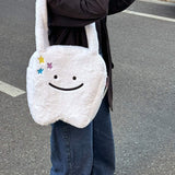 Boogzel Apparel Cute Tooth Plush Tote, view 3