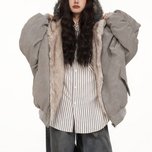 Boogzel Apparel Cyber Angel Reversible Bomber Jacket