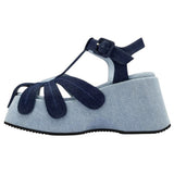 Boogzel Apparel Daisy Denim Platform Sandals, view 2