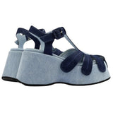 Boogzel Apparel Daisy Denim Platform Sandals, view 4