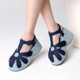Boogzel Apparel Daisy Denim Platform Sandals, view 5