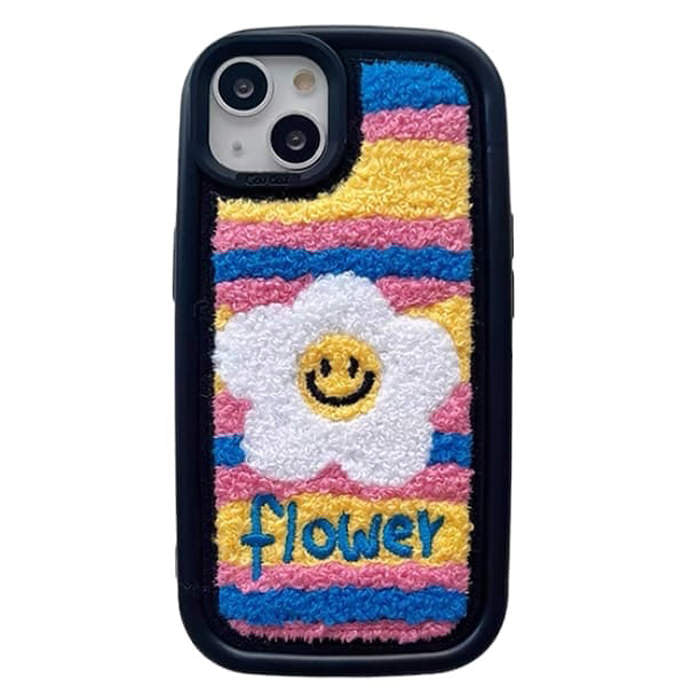 Boogzel Apparel Daisy Flower Fuzzy iPhone Case