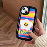Boogzel Apparel Daisy Flower Fuzzy iPhone Case, view 4