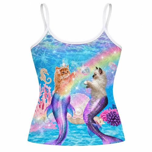 Boogzel Apparel Dancing Mermaid Cat Tank Top
