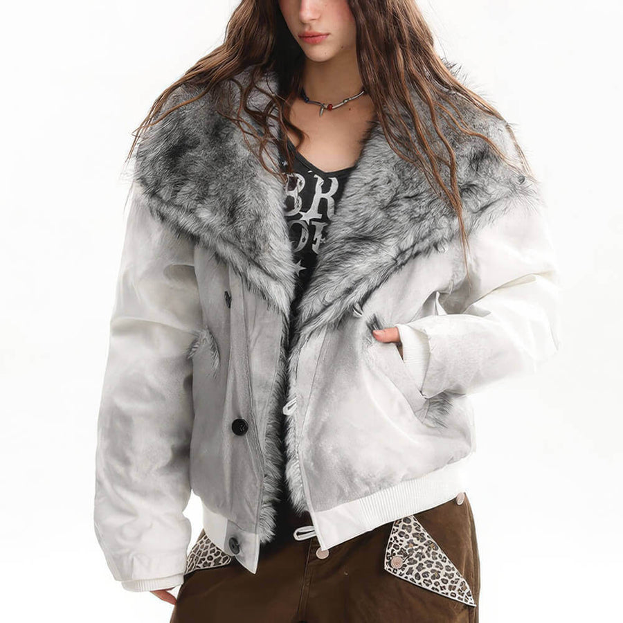 Boogzel Apparel Dangerous Pretty Fur Trim Jacket