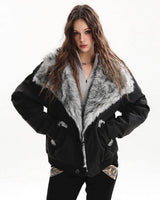 Boogzel Apparel Dangerous Pretty Fur Trim Jacket, view 5