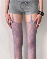 Boogzel Apparel Dangerous Pretty Suspender Tights, view 6