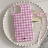 Boogzel Apparel Danish Pastel Checkered IPhone Case, view 3