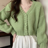Boogzel Apparel Danish Pastel Cropped Cardigan, view 3