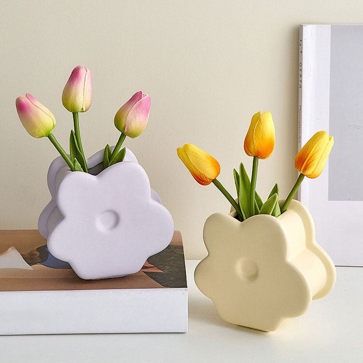 Boogzel Apparel Danish Pastel Flower Shaped Vase