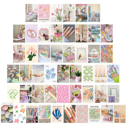 Boogzel Apparel Danish Pastel Wall Collage Kit