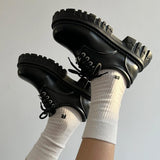 Boogzel Apparel Dark Academia Chunky Platform Boots, view 6