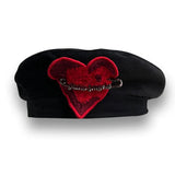 Boogzel Apparel French Kiss Heart Beret, view 2