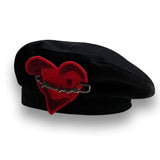 Boogzel Apparel French Kiss Heart Beret, view 4