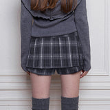 Boogzel Apparel Dark Academia Plaid Mini Skirt, view 4