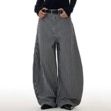Boogzel Apparel Dark Academia Stripe Wide-Leg Pants, view 2