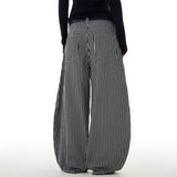 Boogzel Apparel Dark Academia Stripe Wide-Leg Pants, view 4