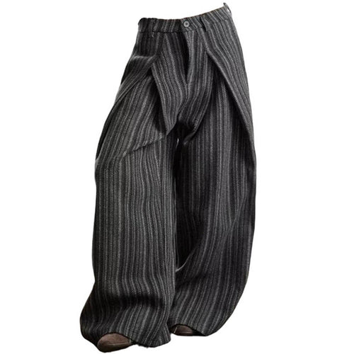 Boogzel Apparel Dark Academia Striped Trousers