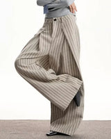 Boogzel Apparel Dark Academia Striped Trousers, view 3