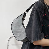 Boogzel Apparel Dark Washed Hobo Bag, view 2