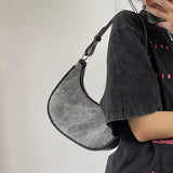 Boogzel Apparel Dark Washed Hobo Bag, view 3