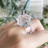 Boogzel Apparel Deep Sea Aesthetic Spiky Ring, view 2