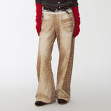 Boogzel Apparel Deer Print Wide Leg Jeans, view 2