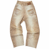 Boogzel Apparel Deer Print Wide Leg Jeans, view 5