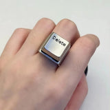 Boogzel Apparel Delete Chunky Ring, view 3
