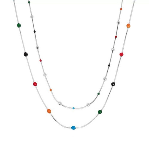 Boogzel Apparel Delicate Beaded Chain Necklace