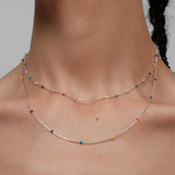 Boogzel Apparel Delicate Beaded Chain Necklace, view 2