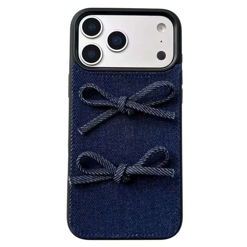 Boogzel Apparel Denim Bow iPhone Case