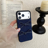 Boogzel Apparel Denim Bow iPhone Case, view 2