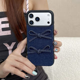 Boogzel Apparel Denim Bow iPhone Case, view 3
