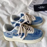 Boogzel Apparel Denim Heart Aesthetic Sneakers, view 2