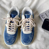 Boogzel Apparel Denim Heart Aesthetic Sneakers, view 4