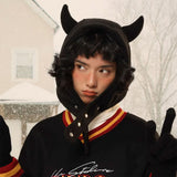 Boogzel Apparel Devil Horns Hood Hat, view 3