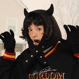 Boogzel Apparel Devil Horns Hood Hat, view 4