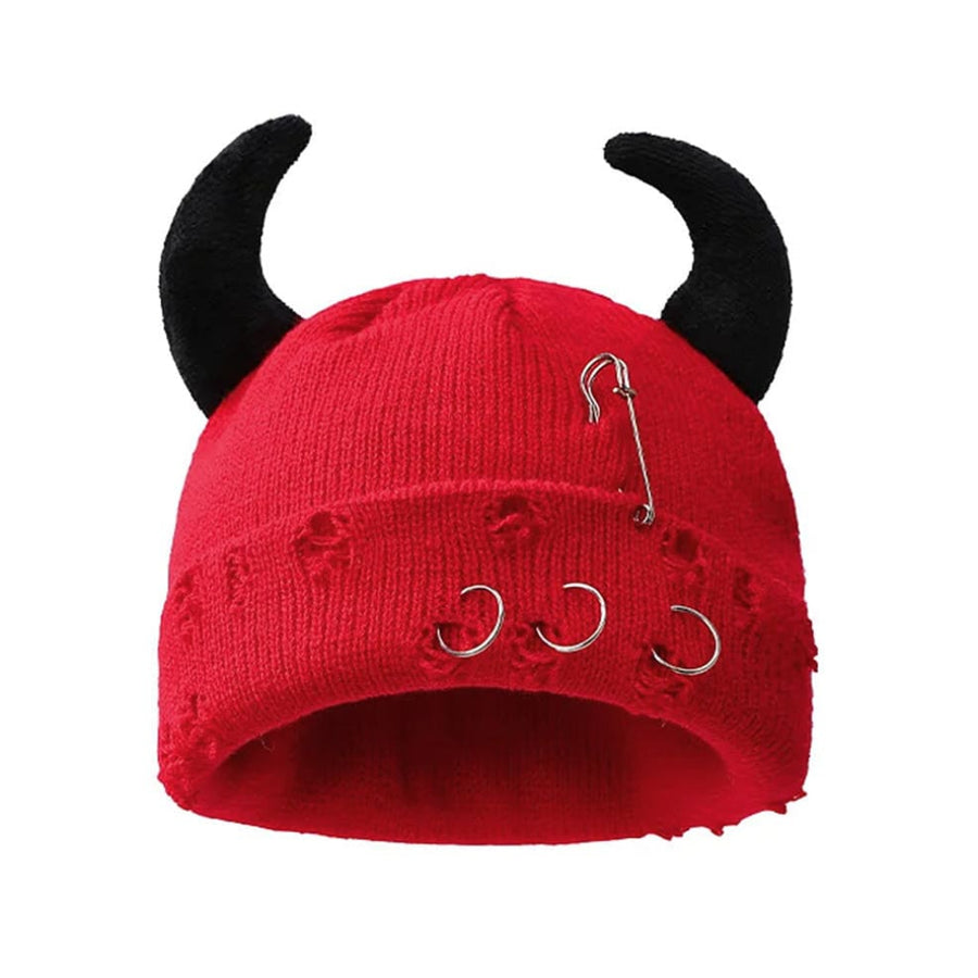 Boogzel Apparel Devil Horns Knit Beanie Hat